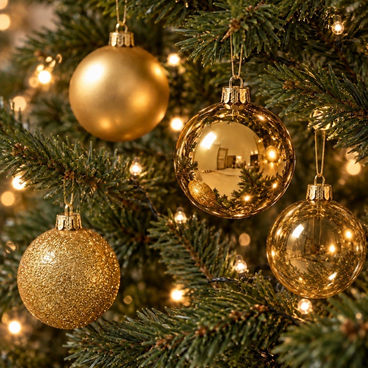 Decoris Kerstbal Glas Mix Goud 42 stuks