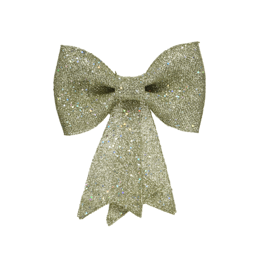 Decoris Strik voor kerstboom licht goud 14 cm