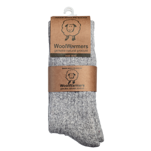 Woolwarmers Wollen Sokken 2-Pack Grijs maat 39-42