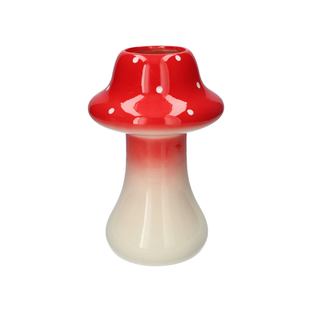 Vaas Toadstool rood witte stippen 18 x 28.5 cm