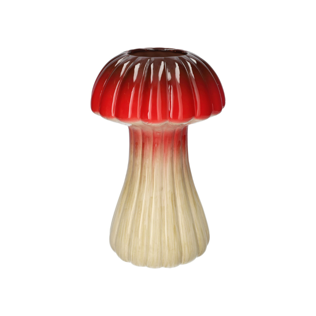 Vaas Paddenstoel rood 18 x 28.5 cm