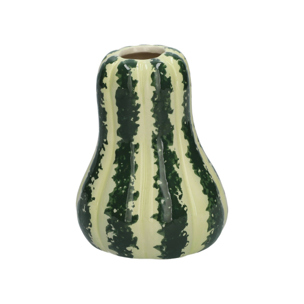Vaas flespompoen groen 11 x 14.5 cm