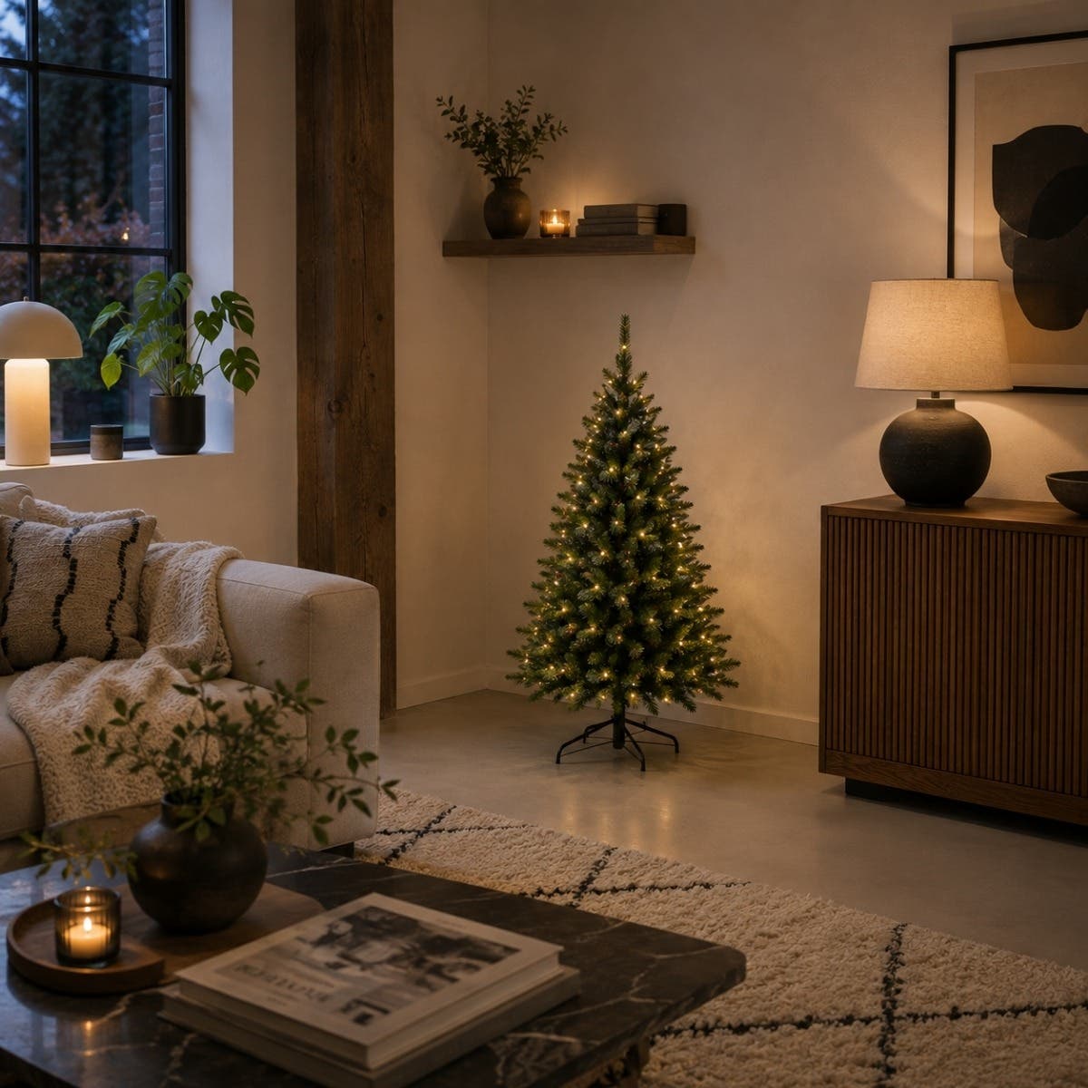 Triumph Tree Kunstkerstboom Forest Frosted Groen met Verlichting 120 x 69 cm