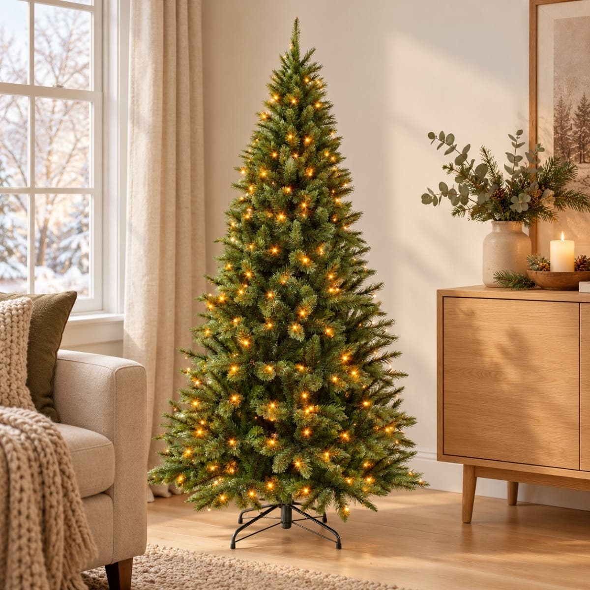 Triumph Tree Kunstkerstboom Forest Frosted Groen met Verlichting 120 x 69 cm