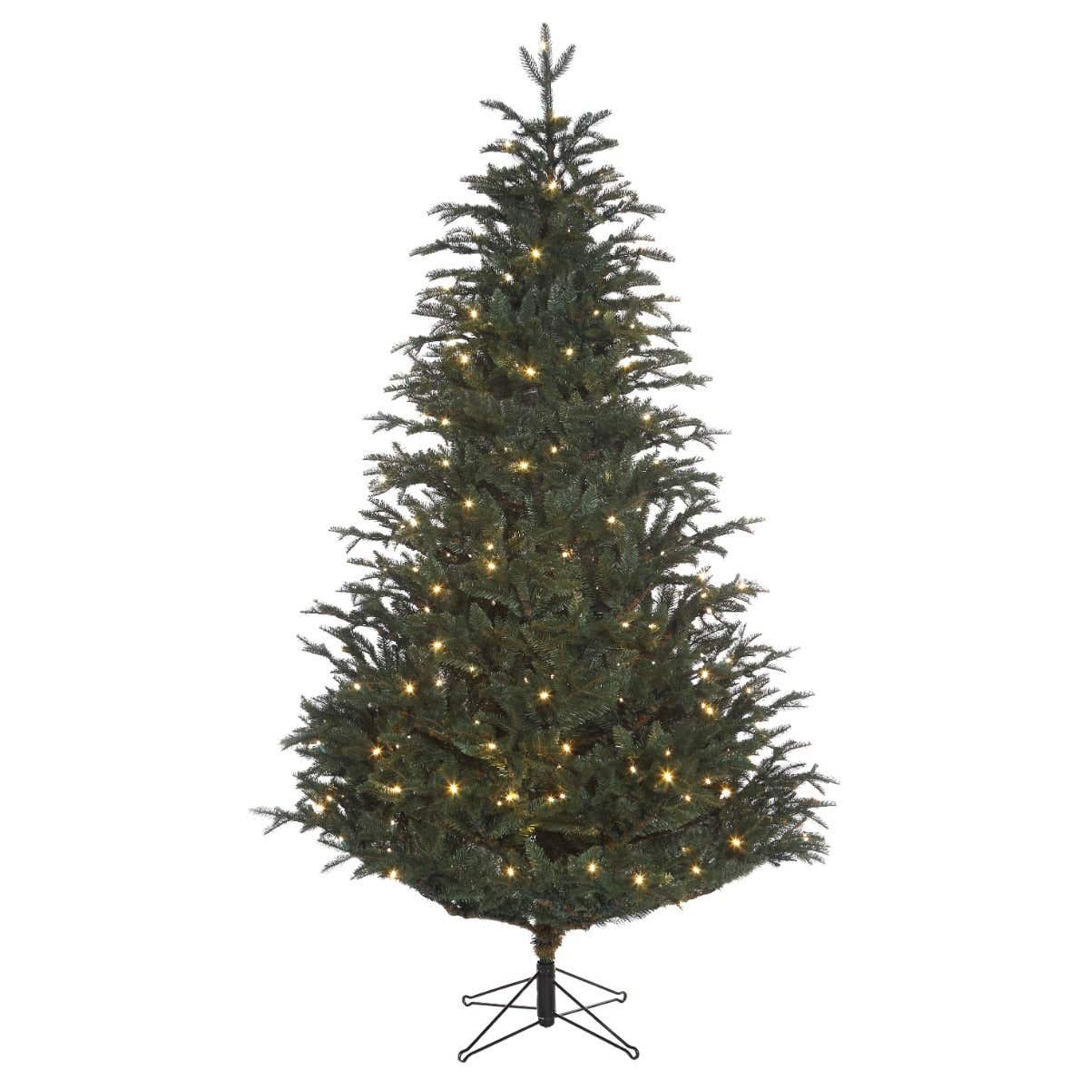 Black Box Trees kunstkerstboom Frasier blauw met verlichting 260 x 160 cm