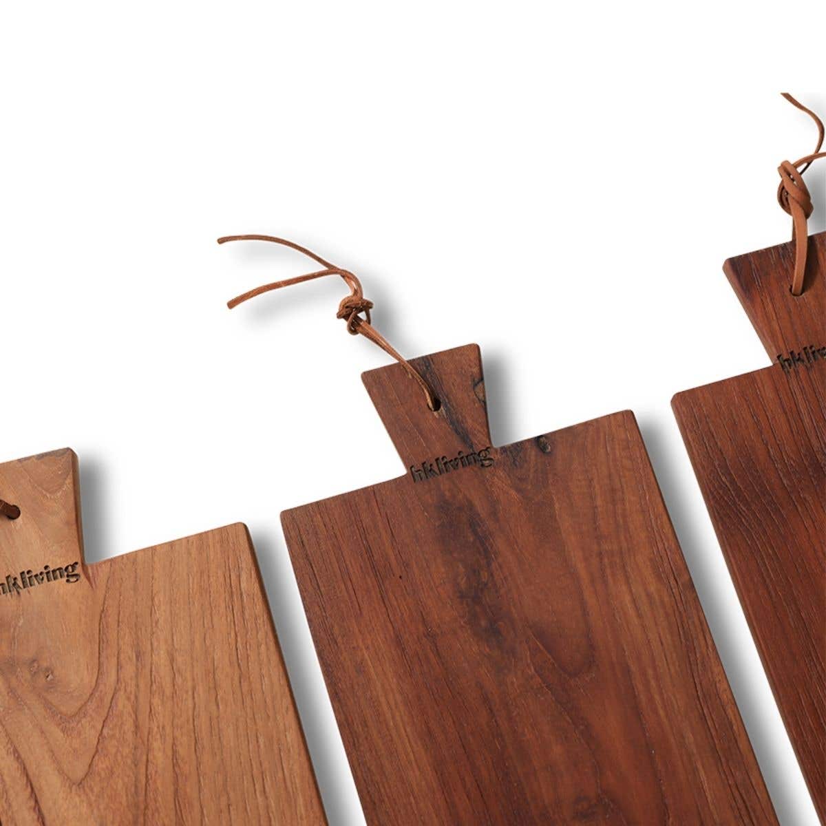 HKliving Broodplank Set Teak 3 stuks