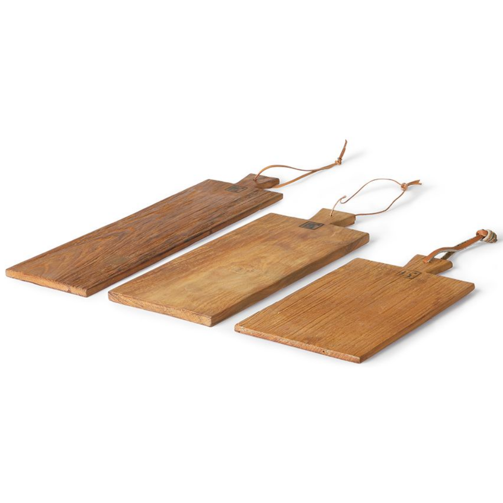HKliving Broodplank Set Teak 3 stuks