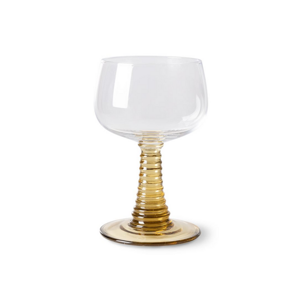 HKliving Swirl Wine Glass High, Green
