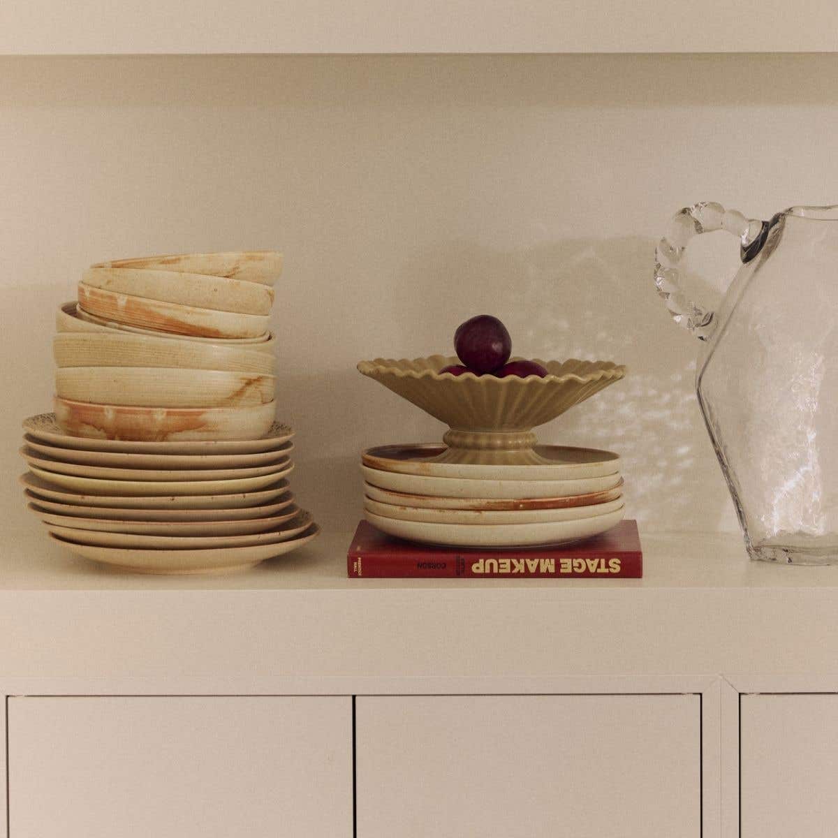 HKliving Dinerbord Chef Ceramics Rustic Cream/Brown 26 cm