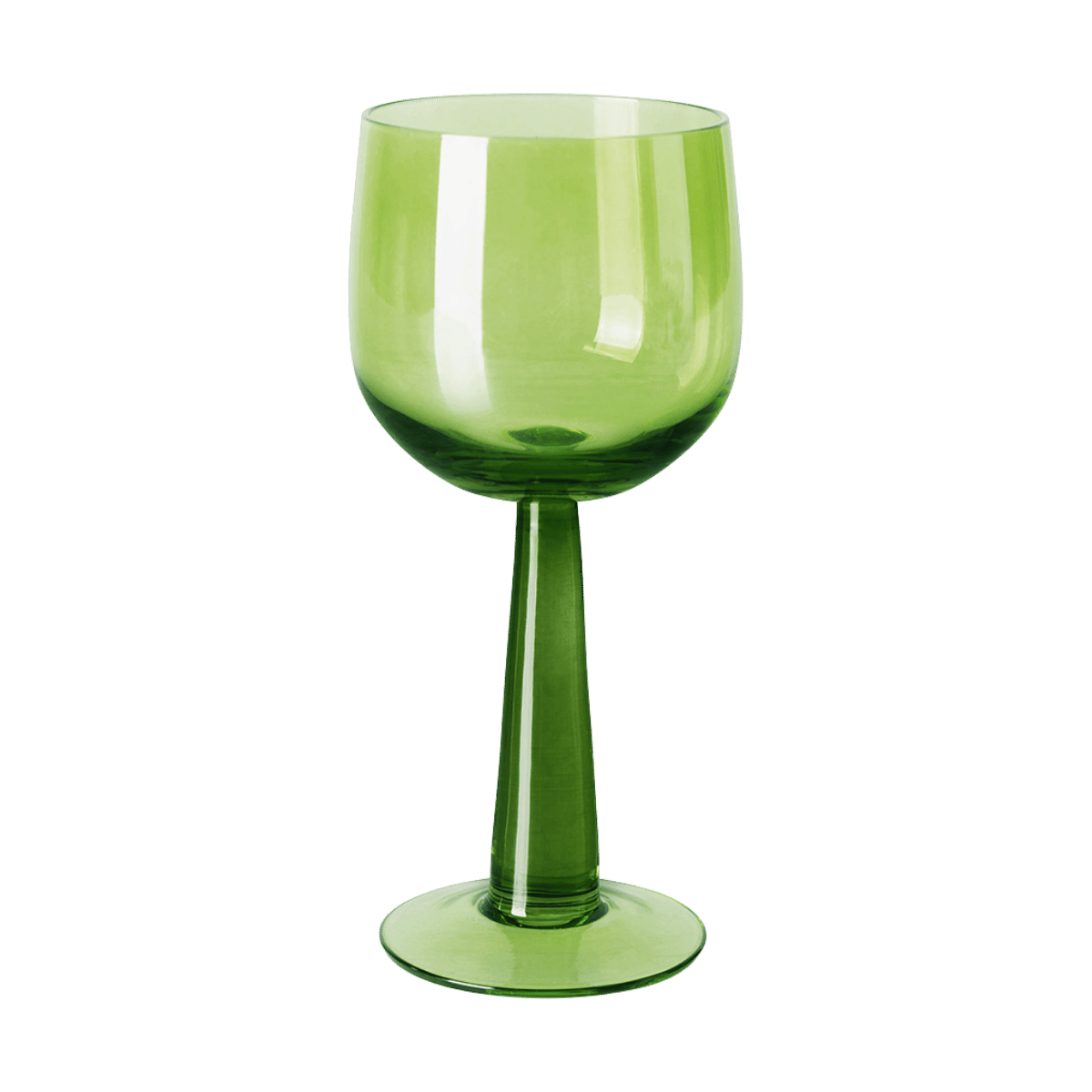 HKliving Wijnglazen Hoog The Emeralds Lime Green 4 stuks 0.24 L