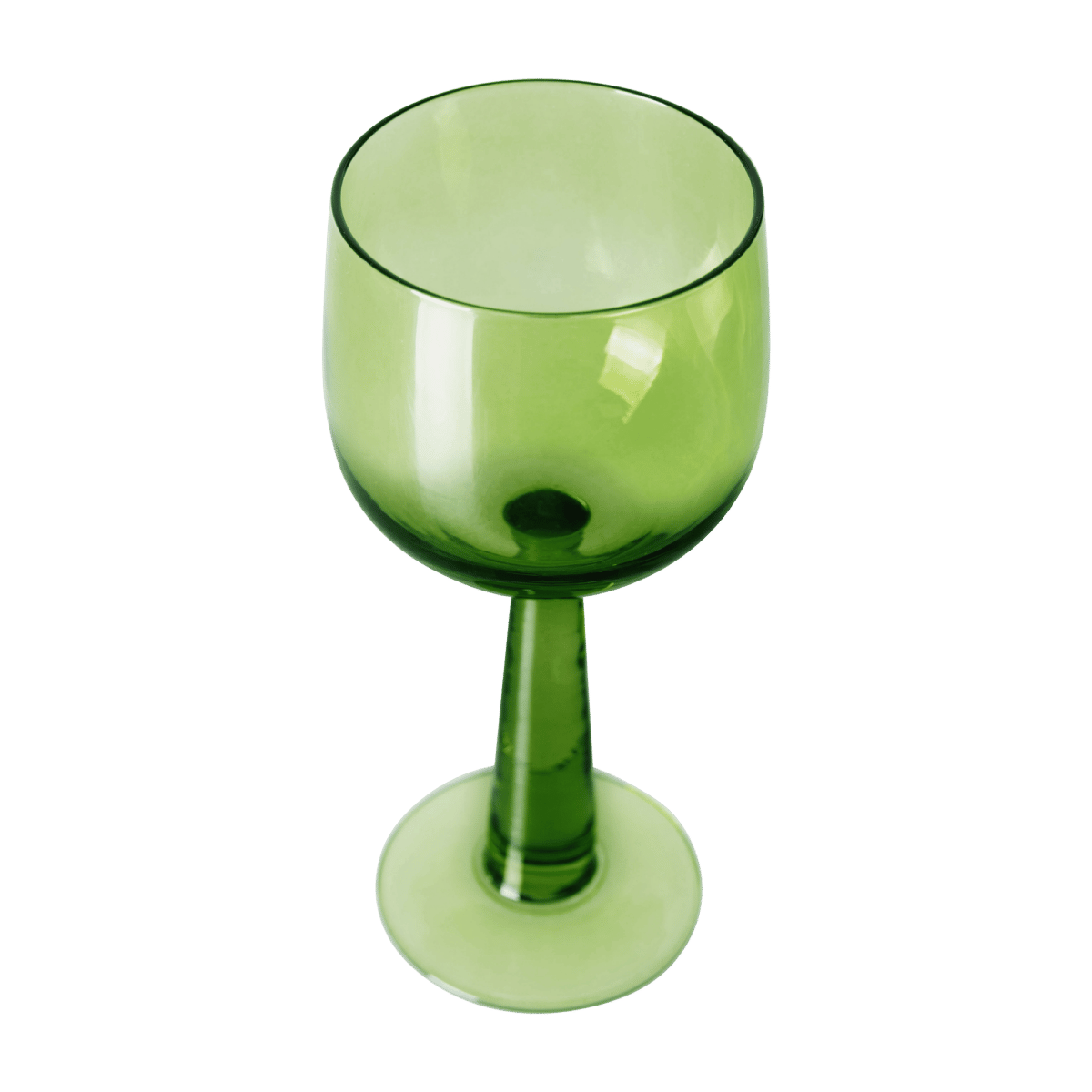 HKliving Wijnglazen Hoog The Emeralds Lime Green 4 stuks 0.24 L