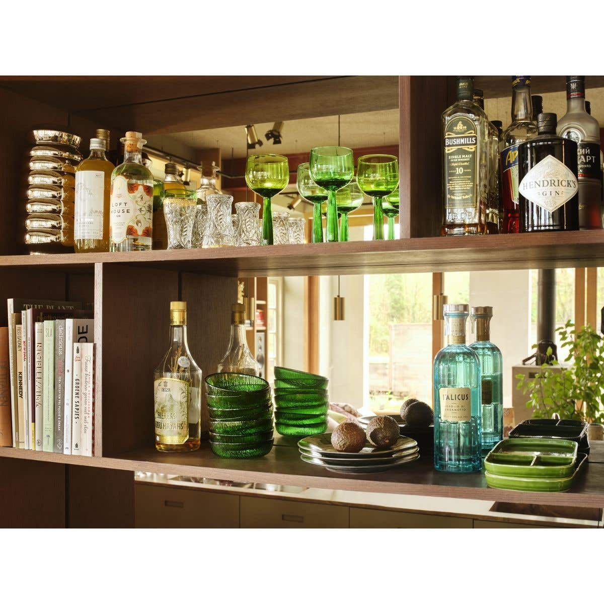 HKliving Wijnglazen Hoog The Emeralds Lime Green 4 stuks 0.24 L
