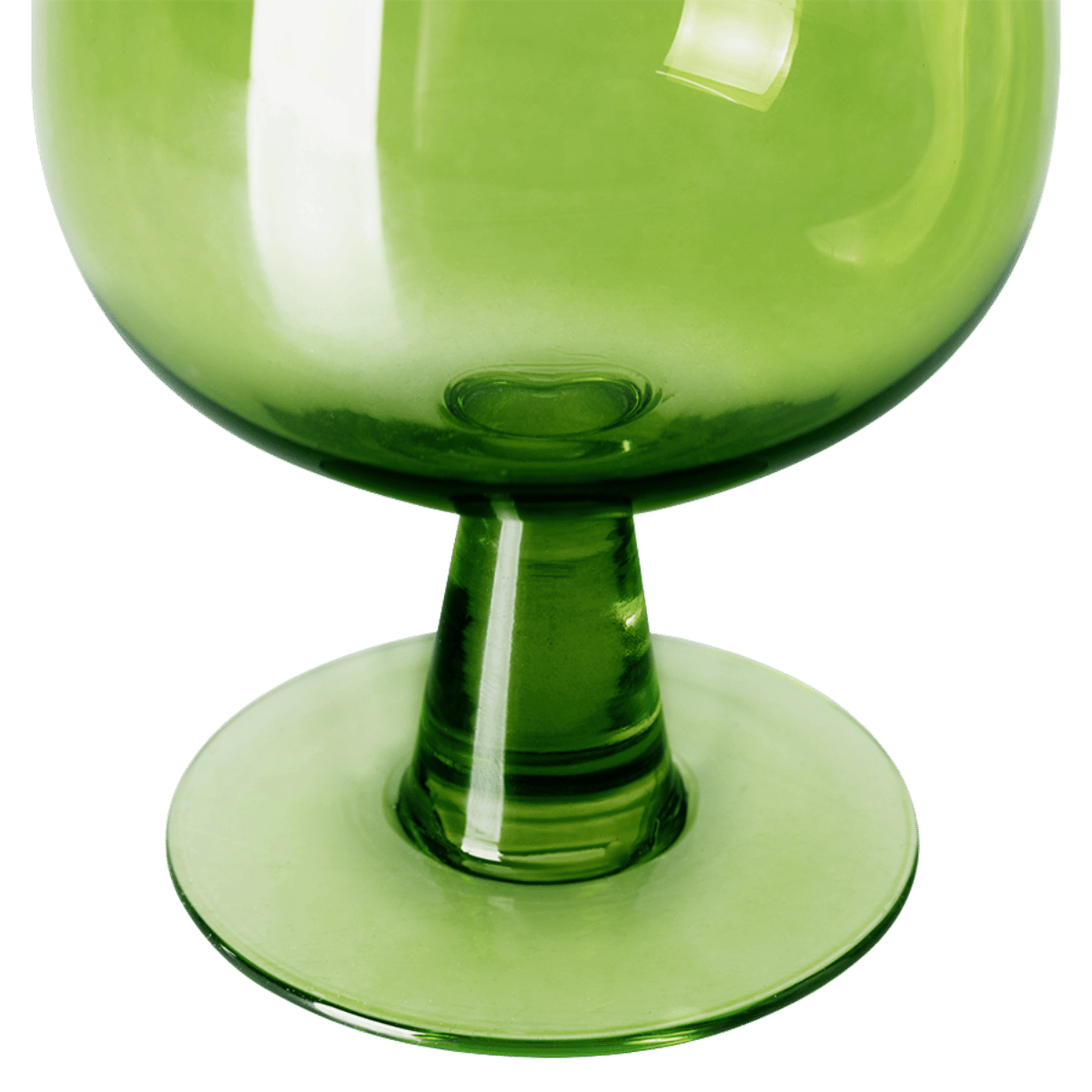 HKliving Wijnglazen Laag The Emeralds Lime Green 4 stuks 0.25 L