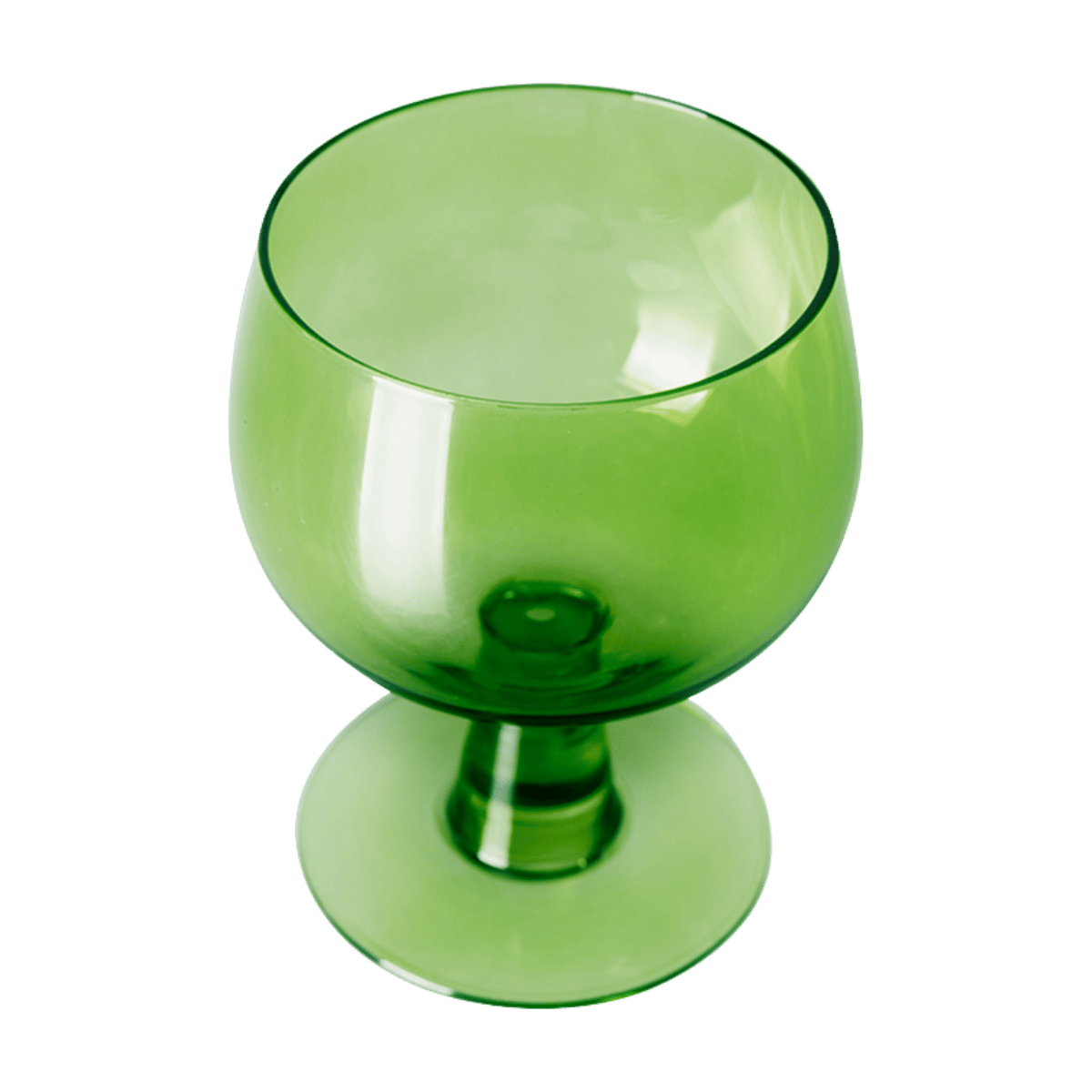 HKliving Wijnglazen Laag The Emeralds Lime Green 4 stuks 0.25 L