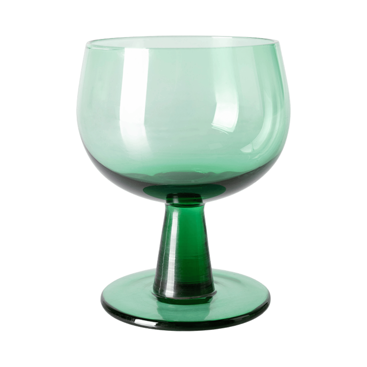 HKliving Wijnglazen Laag The Emeralds Fern Green 4 stuks 0.25 L