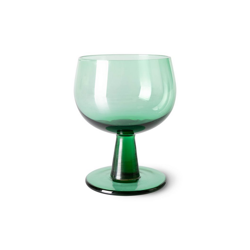 HKliving Swirl Wine Glass Low, Ochre