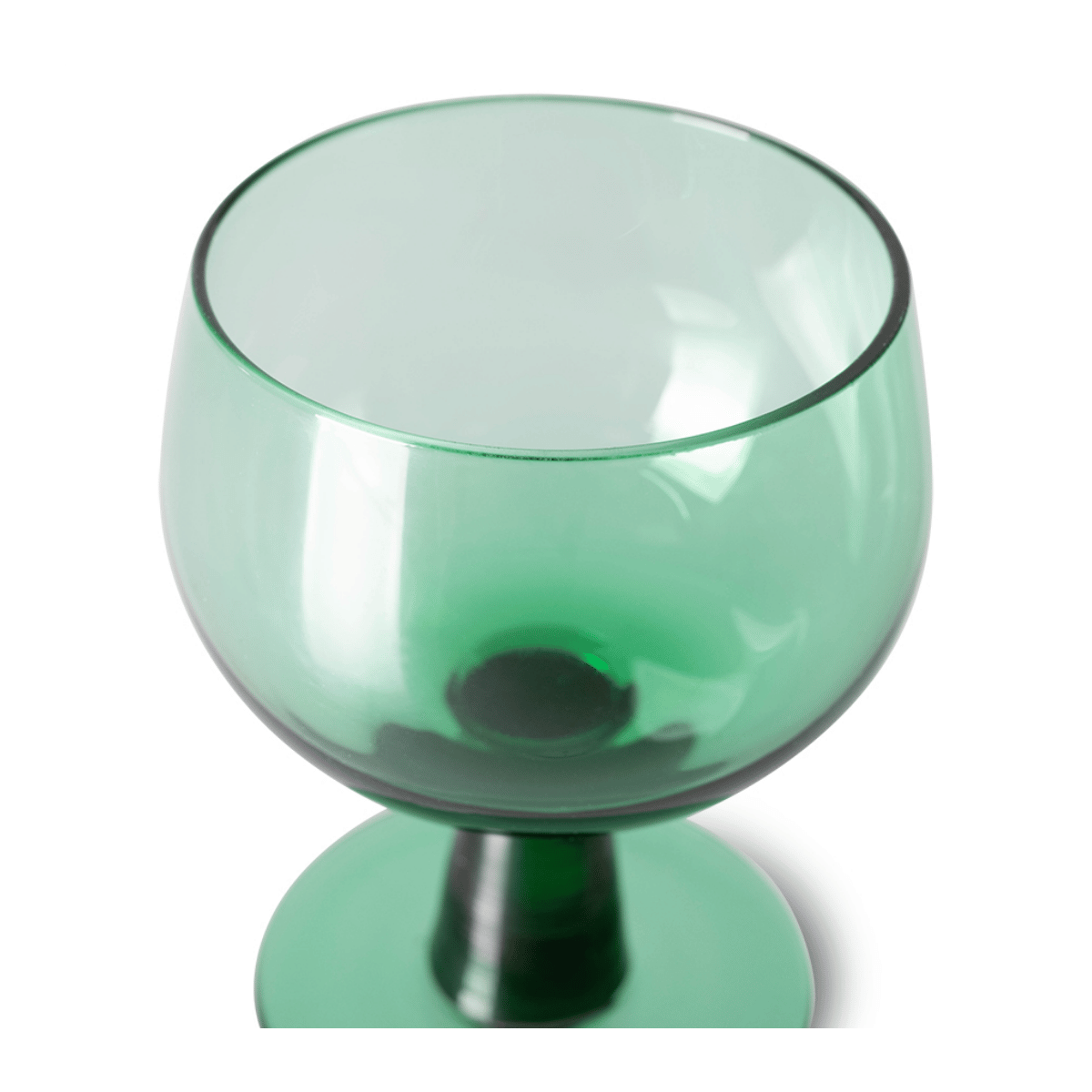 HKliving Wijnglazen Laag The Emeralds Fern Green 4 stuks 0.25 L