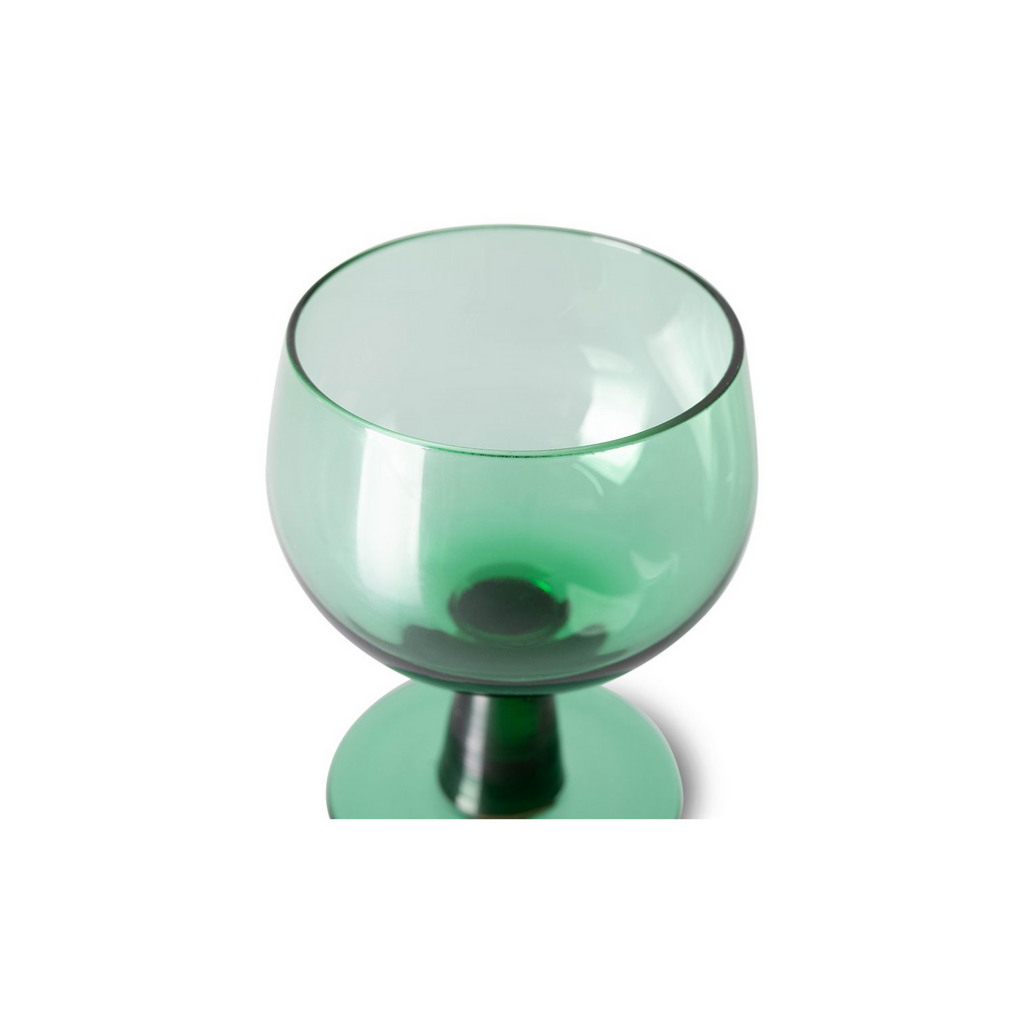 HKliving Swirl Wine Glass Low, Ochre