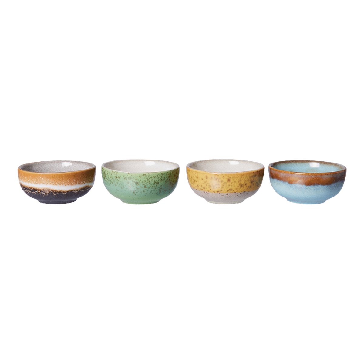 HKliving Schaaltjes XS 70's Ceramics 4 stuks 8.3 x 3.8 cm
