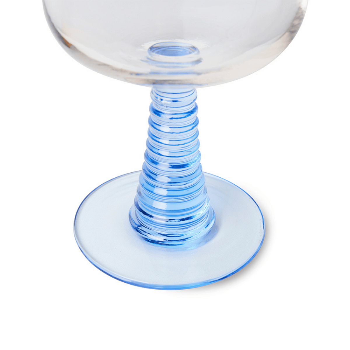 Hkliving Wijnglas Swirl Hoog Blauw 0.25 L