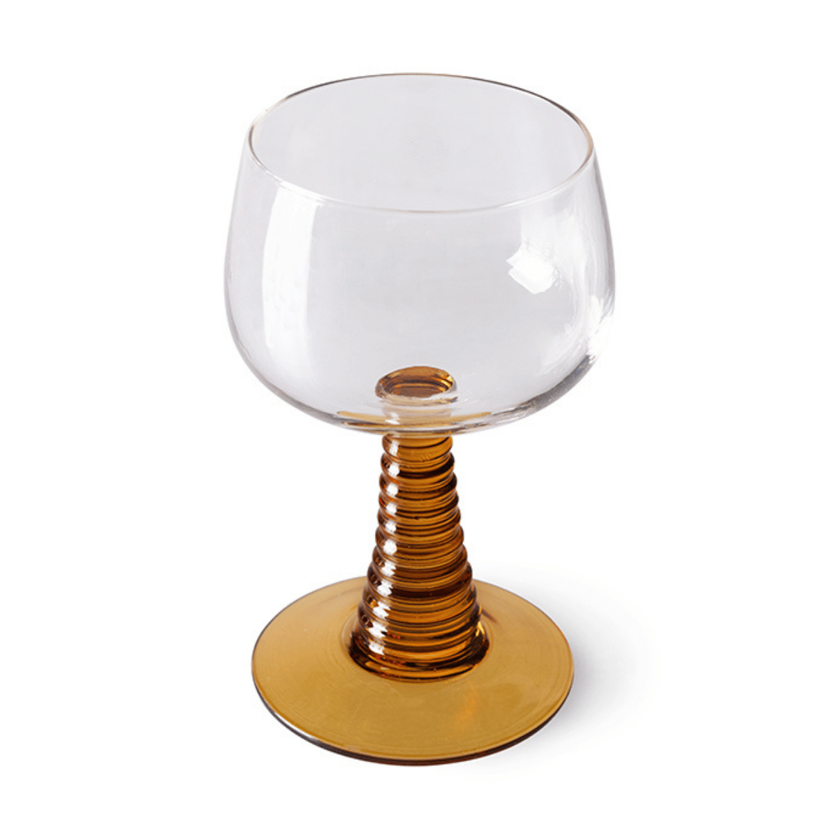 Hkliving Wijnglas Swirl Hoog Ochre 0.25 L