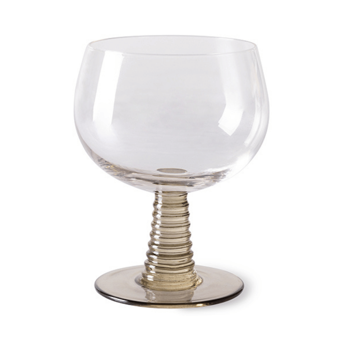 Hkliving Wijnglas Swirl Laag Groen 0.35 L