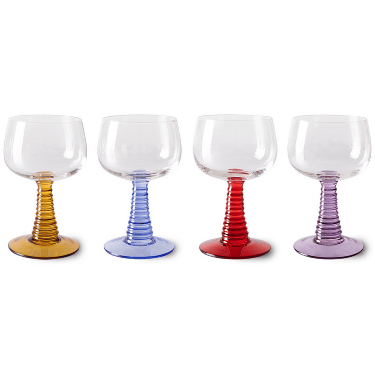HKliving Wijnglas Swirl 4 stuks 0.2 L