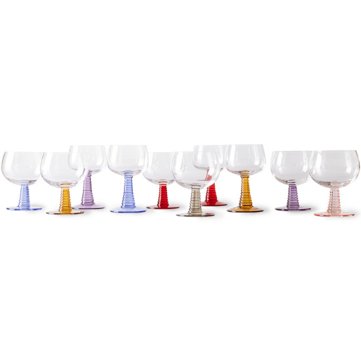 HKliving Wijnglas Swirl 4 stuks 0.2 L