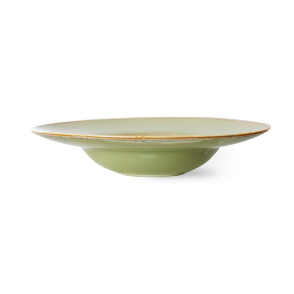 HKliving Pastabord Chef Ceramics Moss Green 28 cm