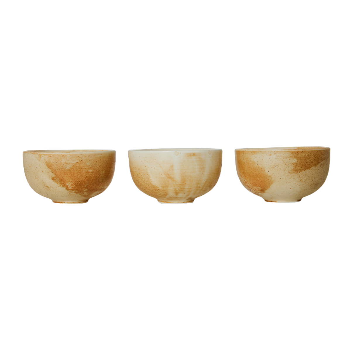 HKliving Kom Chef Ceramics Rustic Cream/Brown 10.7 cm