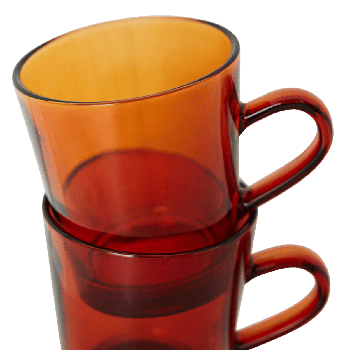 HKliving Koffieglazen 70's Glassware Amber Brown 4 stuks 0.23 L