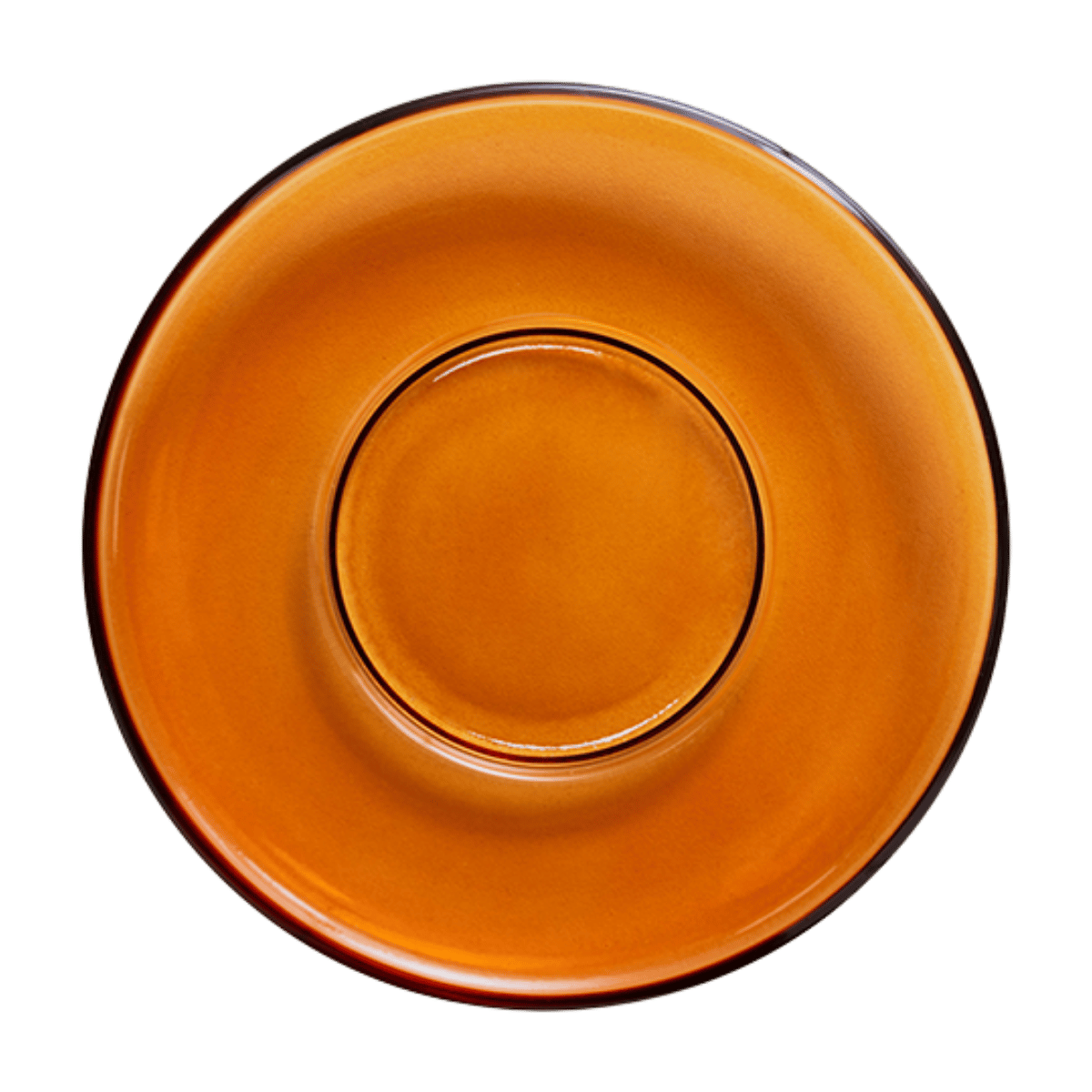 HKliving Schoteltje 70's Glassware Amber Brown 4 stuks 13 cm