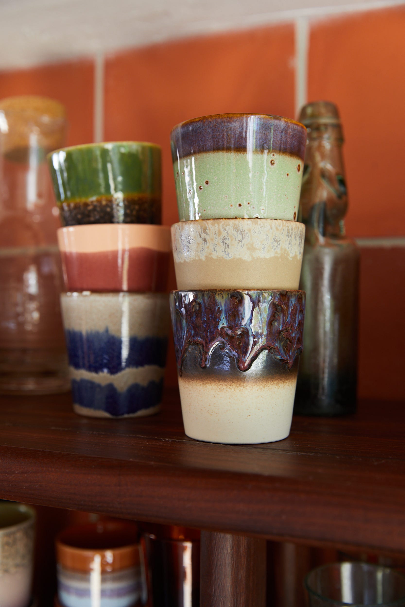 HKliving 70S Ceramics Coffee Mug, Algae