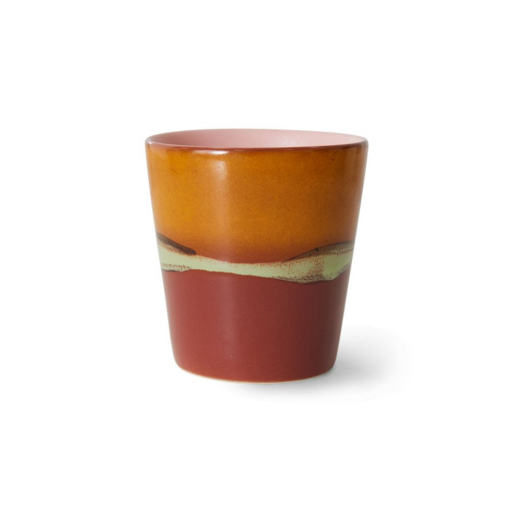 HKliving 70S Ceramics Coffee Mug, Clay