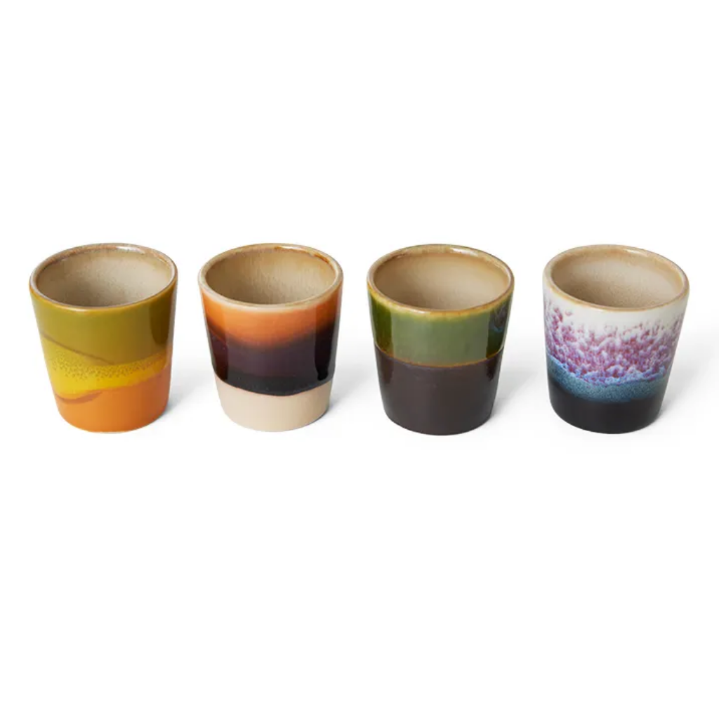 HKliving 70S Ceramics Egg Cups, Island 4 stuks