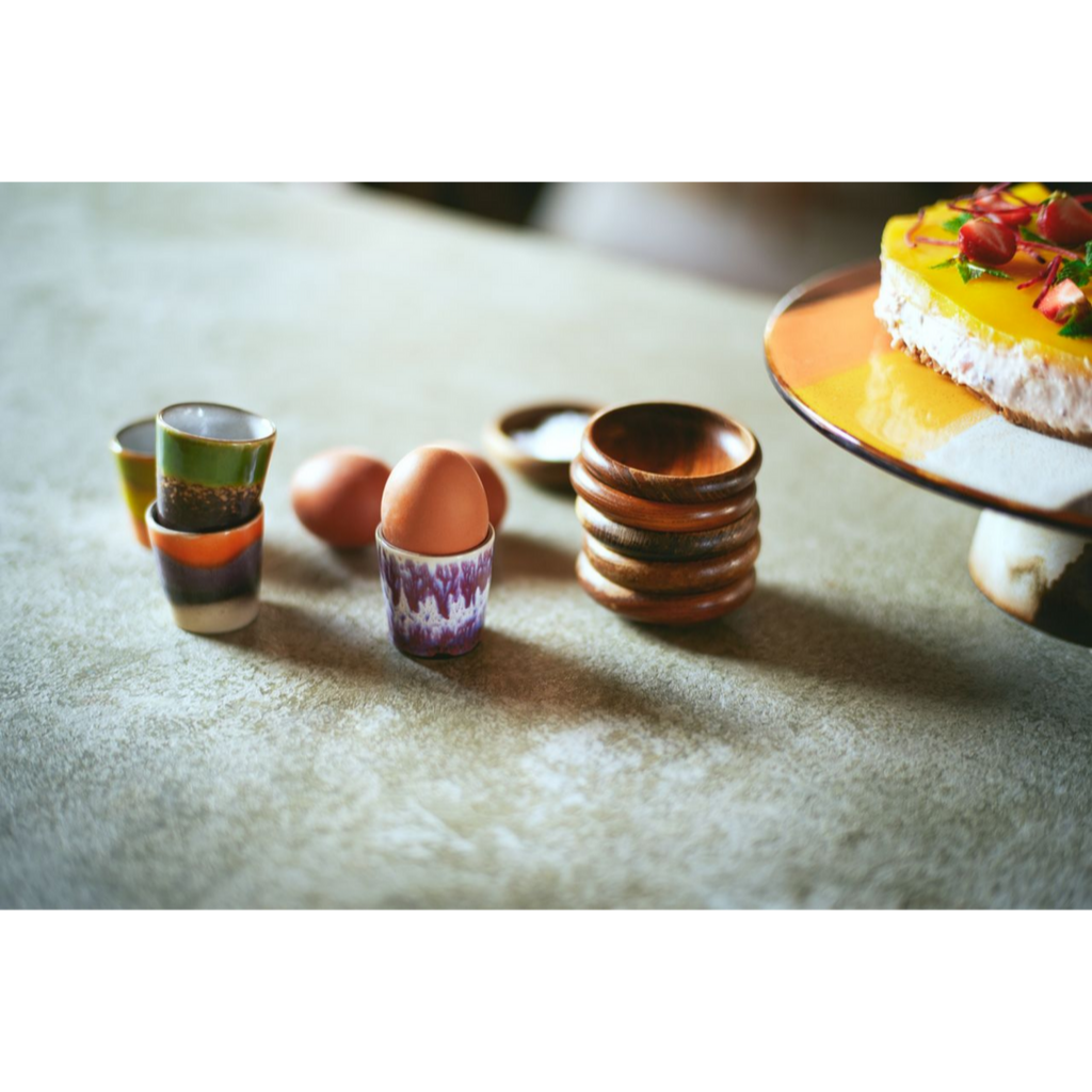HKliving 70S Ceramics Egg Cups, Island 4 stuks
