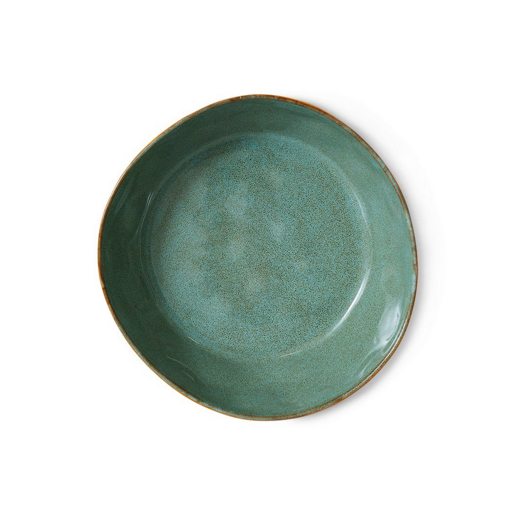 HKliving 70S Ceramics Pasta Bowls, Golden Hour 2 stuks