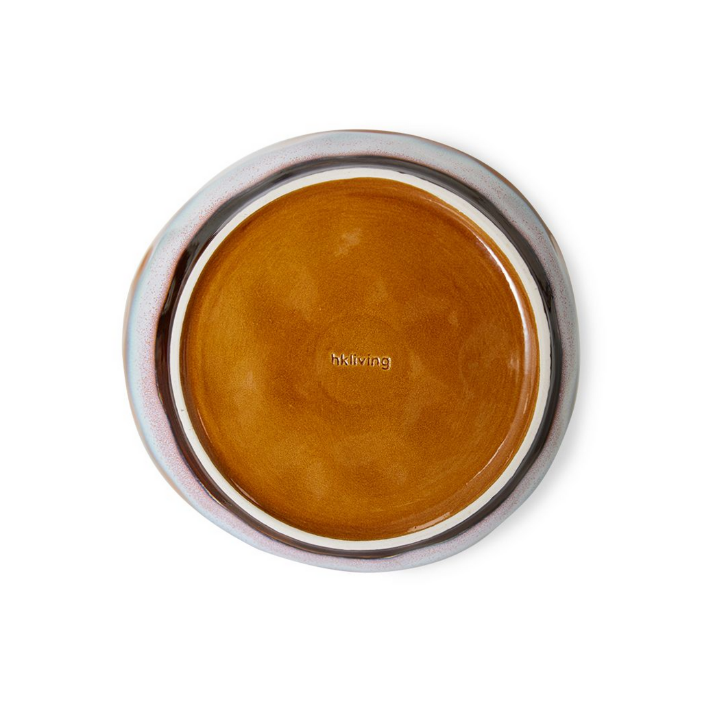 HKliving 70S Ceramics Pasta Bowls, Golden Hour 2 stuks