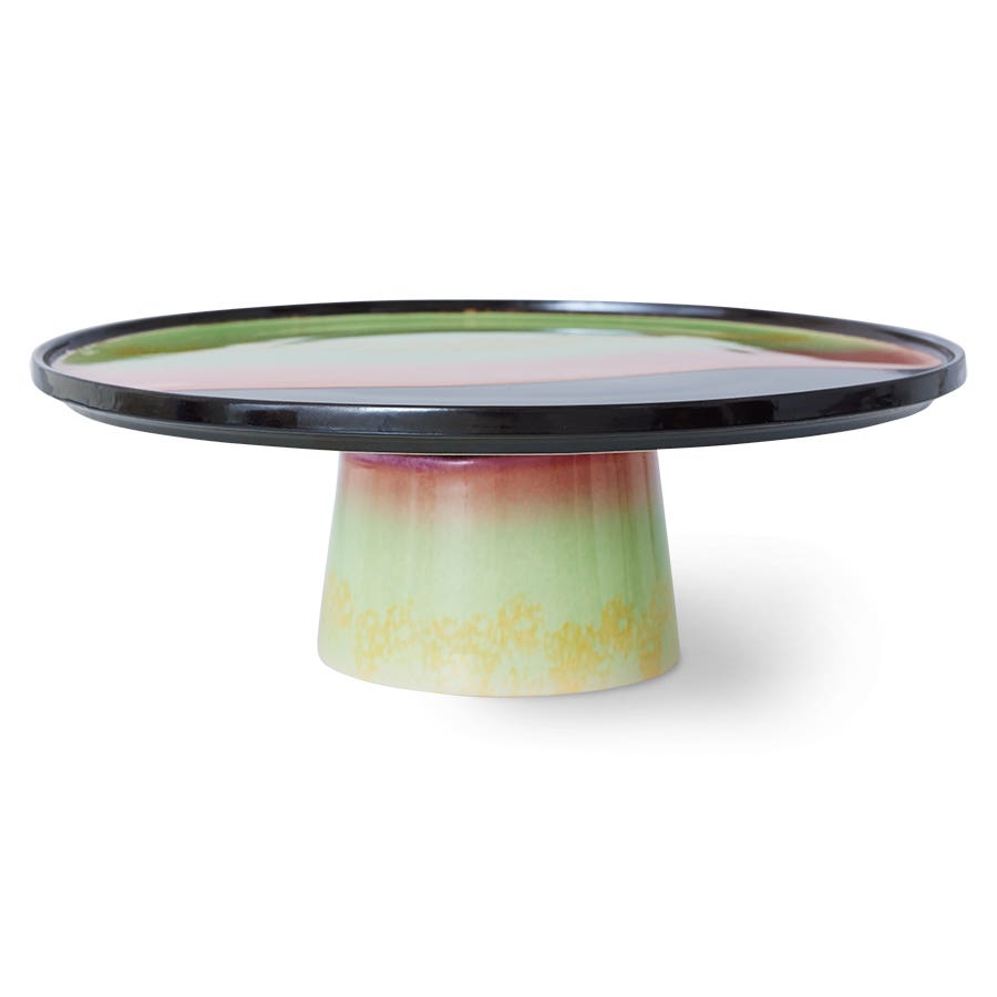 HKliving Taartplateau 70's Ceramics Licorice 26 cm