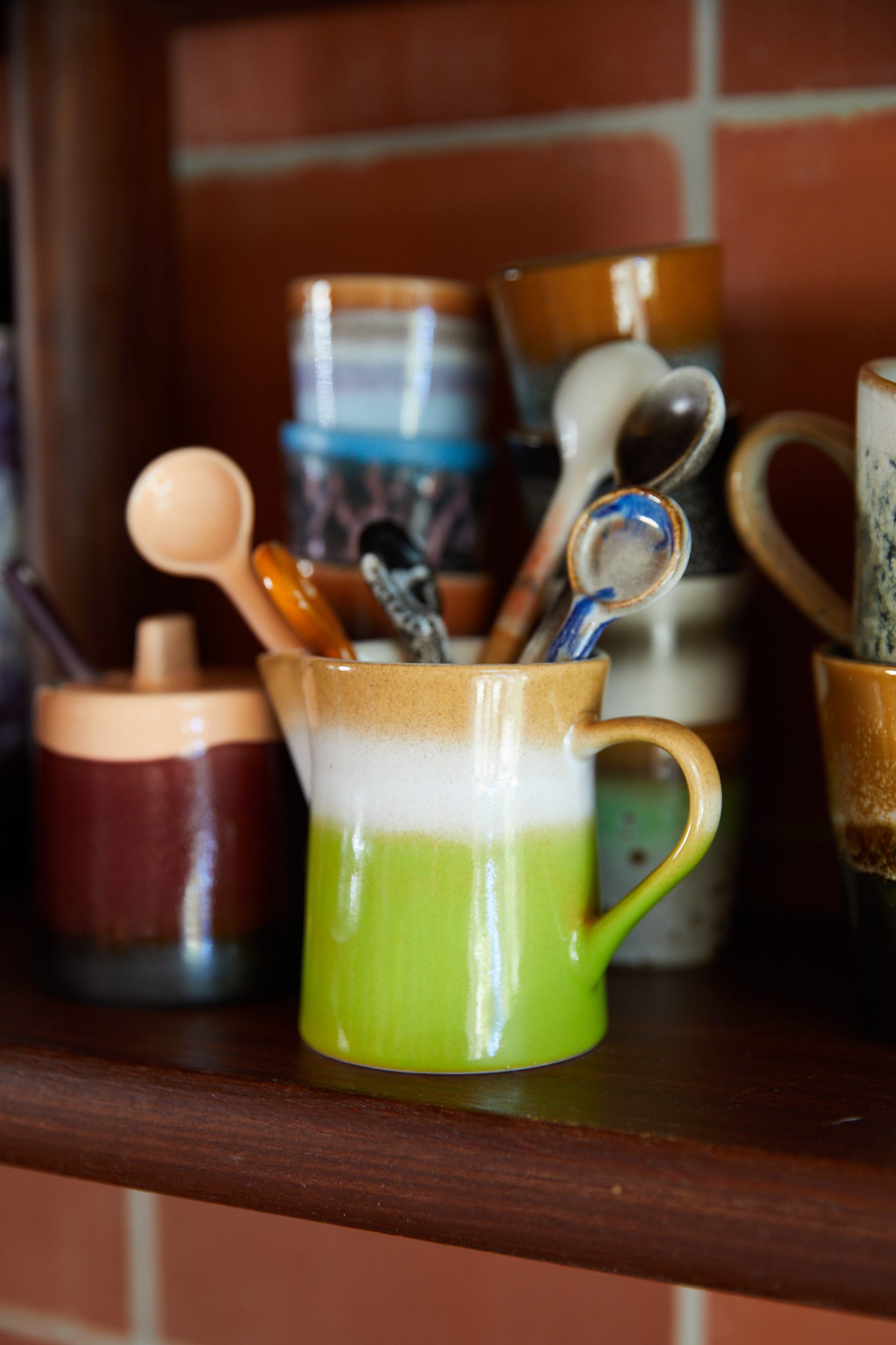 HKliving Melkkan en Suikerpot 70's Ceramics Foreland