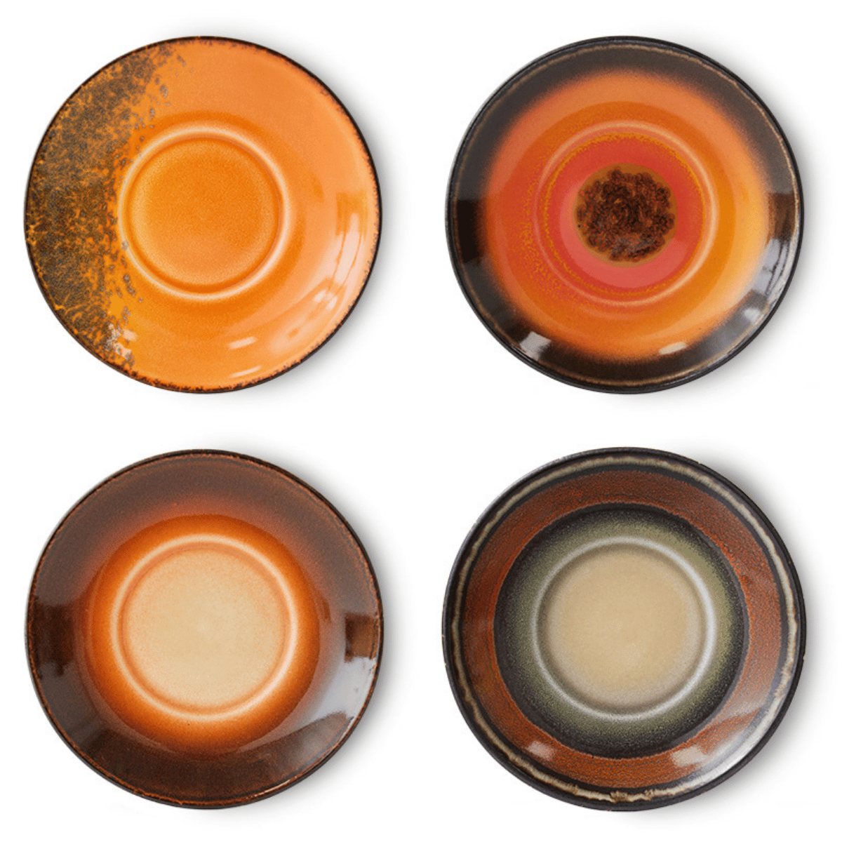 HKliving Schotels 70's Ceramics Roast 4 stuks 11.5 cm