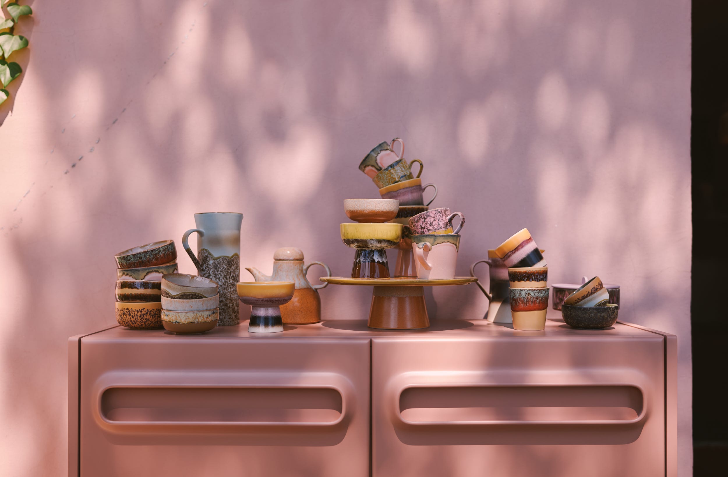 HKliving Cappuccinomok 70's Ceramics Blossom 0.33 L