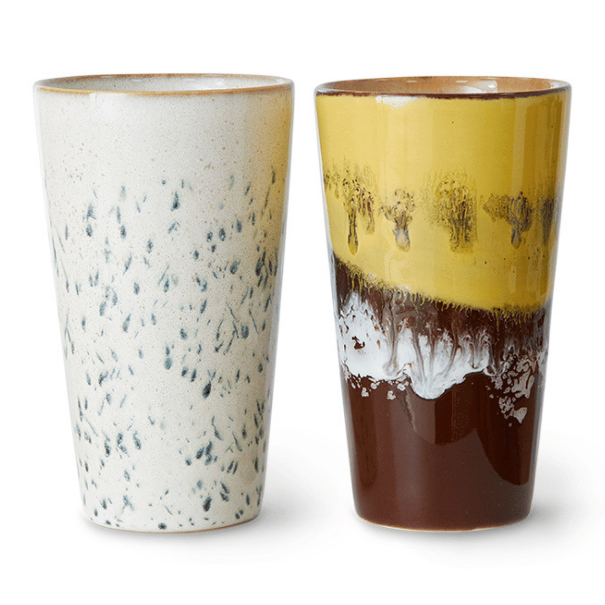 HKliving Latte Mok 70's Ceramics Brine 2 stuks 0.3 L