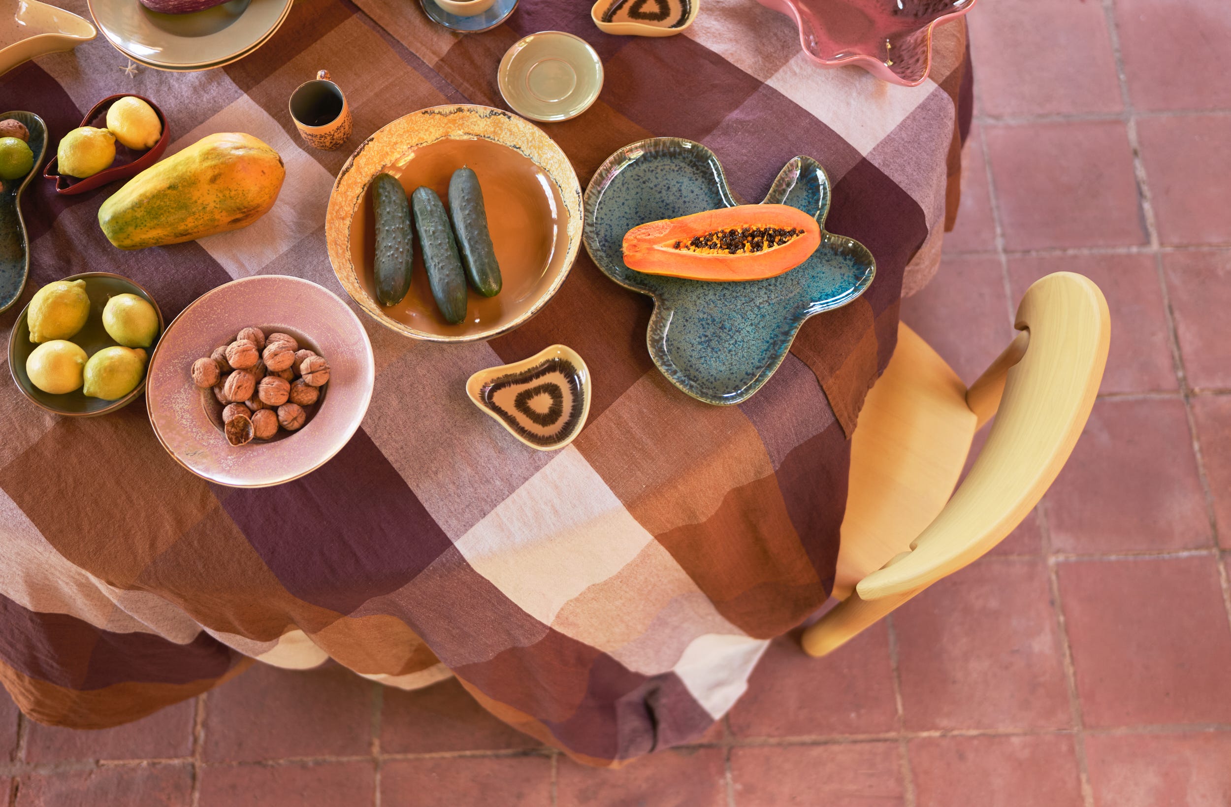 HKliving Saladeschaal 70's Ceramics Sunflower 33 cm