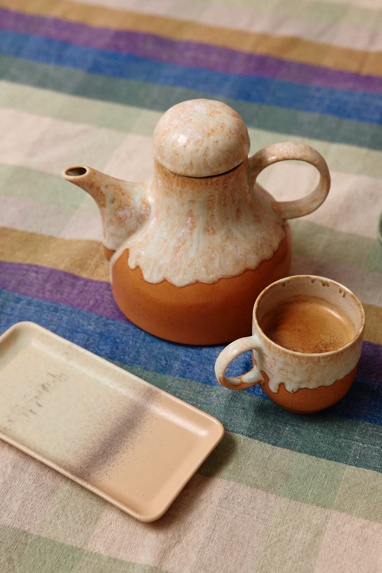 HKliving Koffiepot 70's Ceramics Dunes