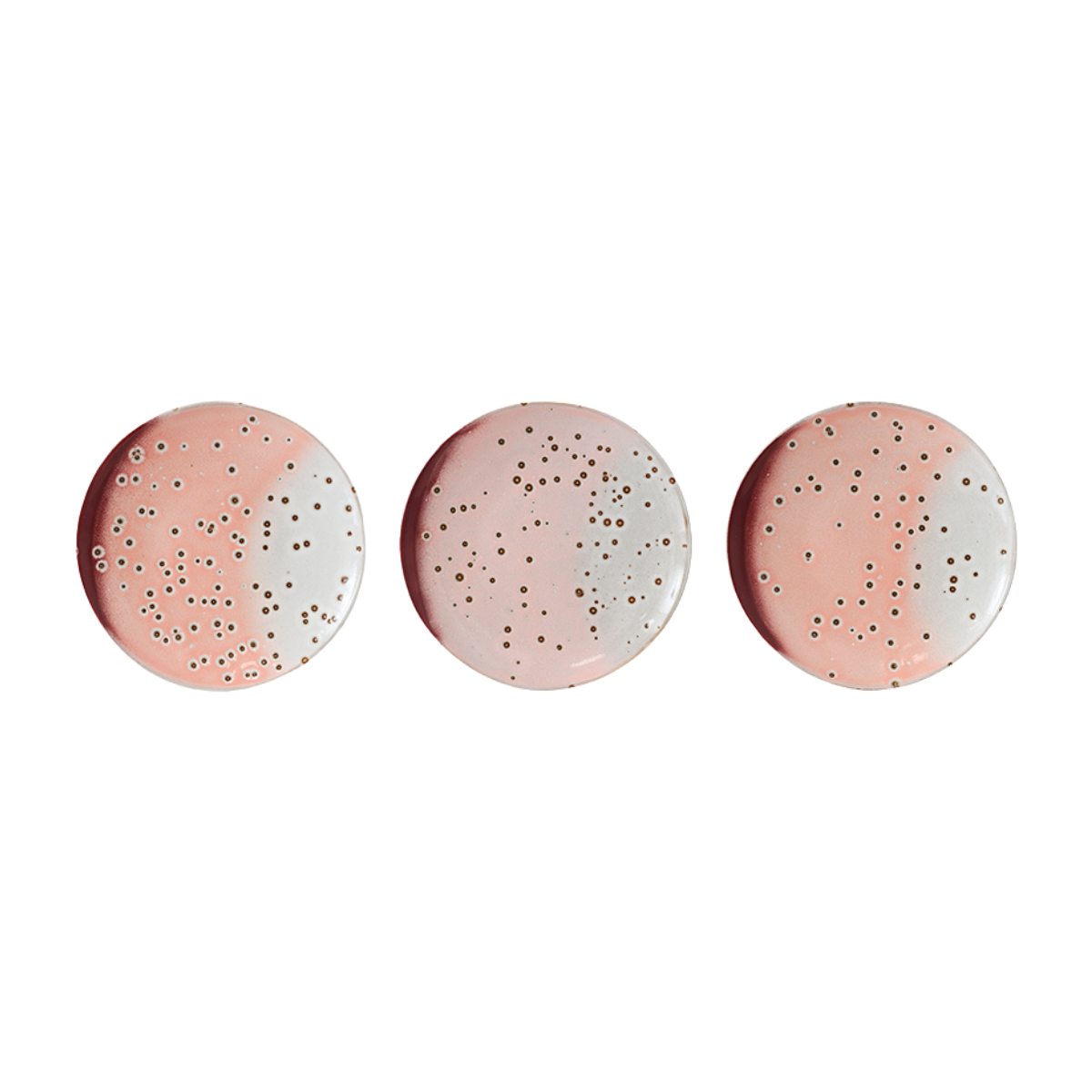 HKliving Desertbord 70's Ceramics Lychee 2 stuks 17.5 cm