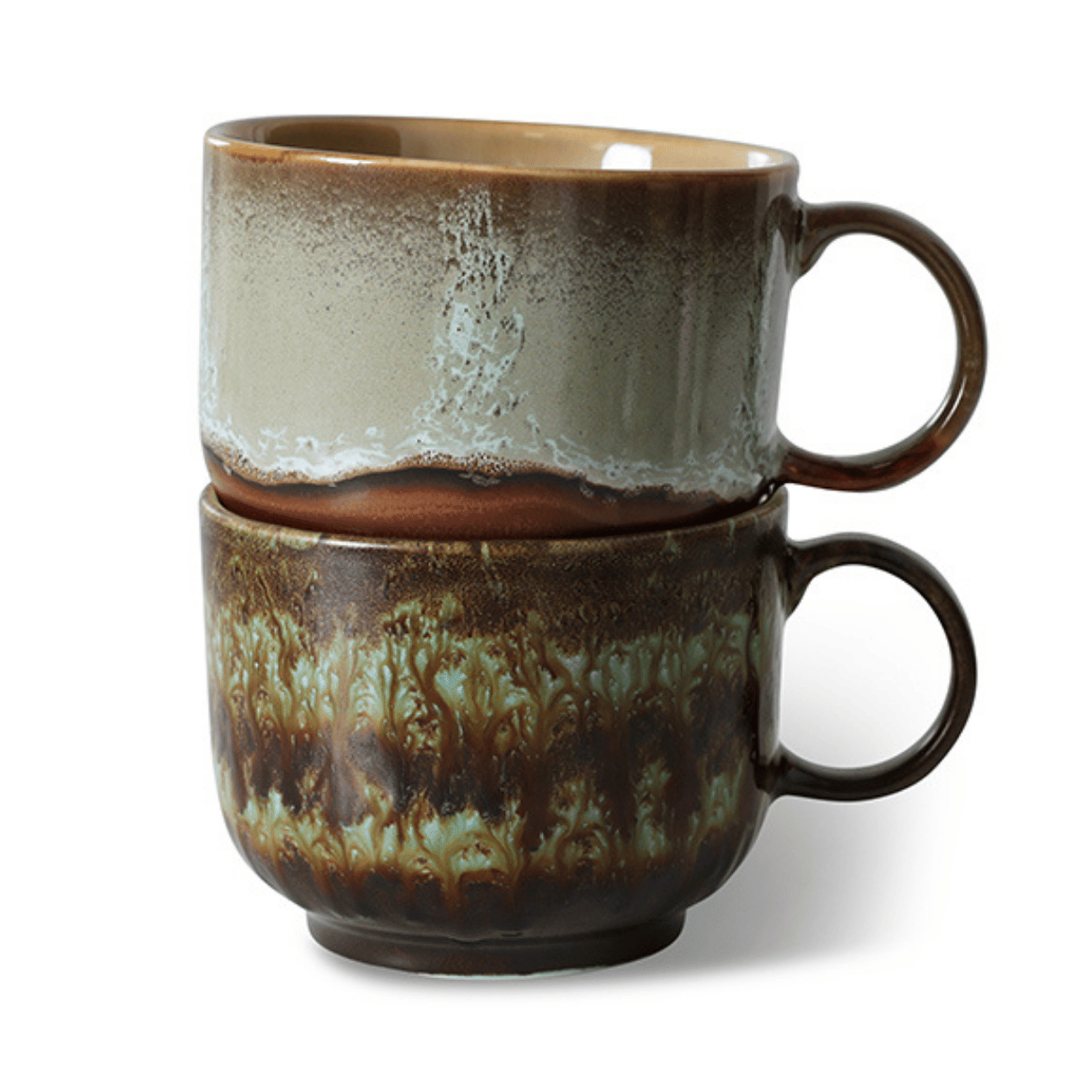 HKliving Theemok 70's Ceramics Odyssey 2 stuks 0.425 L