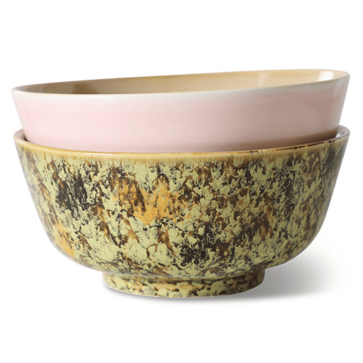 HKliving Ramenkom 70's Ceramics Ascend 2 stuks 19 cm