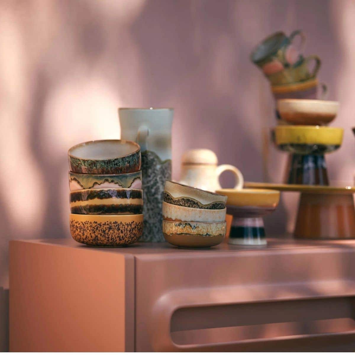 HKliving Tapaskom 70's Ceramics Dunes 11 cm