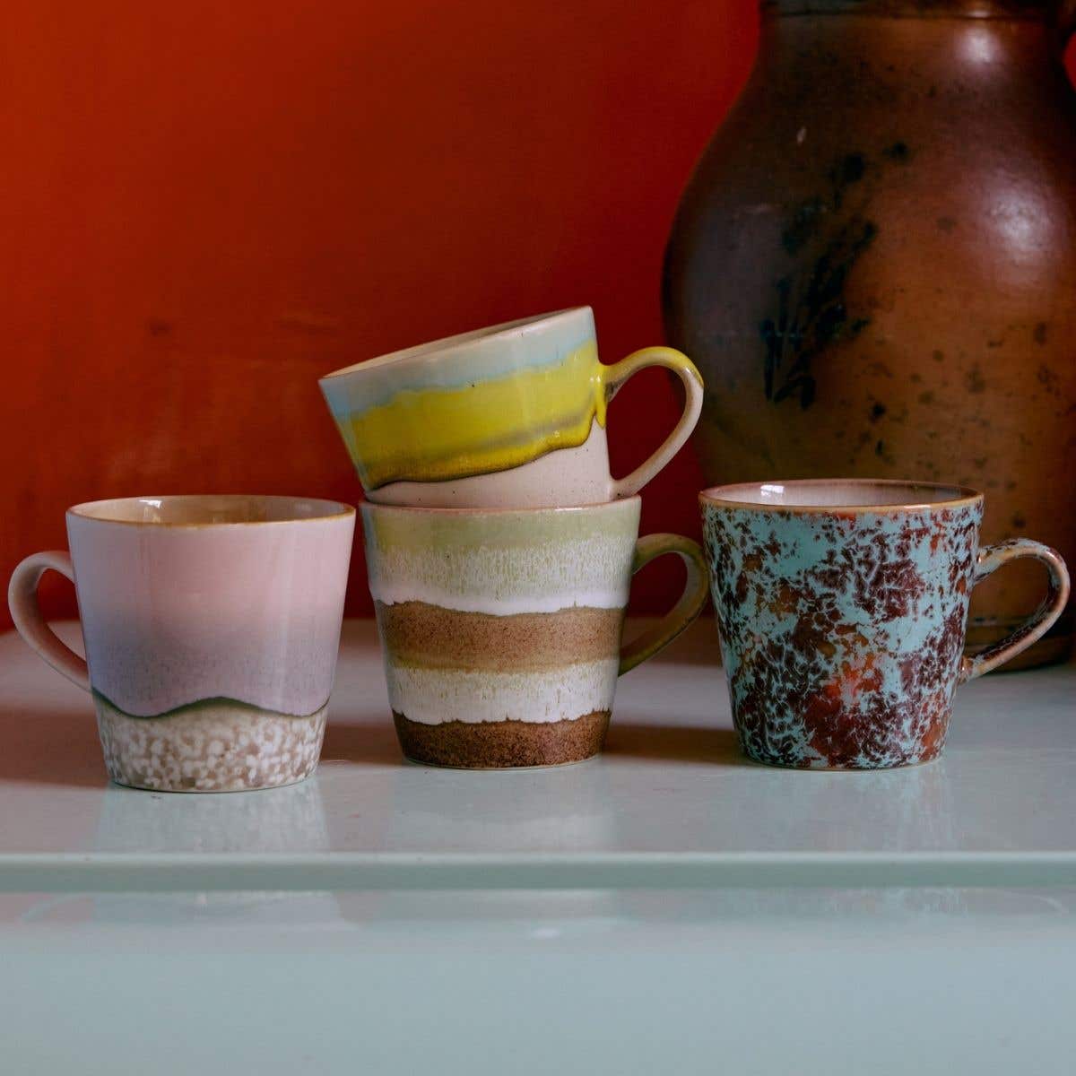HKliving Koffiekopje Americano 70's Ceramics Glint 0.27 L